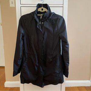 Water Resistant Black Hooded Jacket